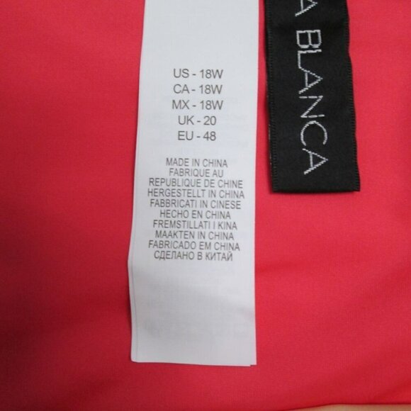 LA BLANCA Linea High Waist Bikini Bottom-Coral-18W-NWT - Picture 6 of 14